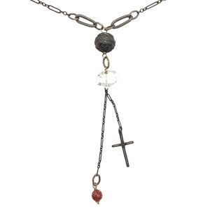 Mark Edge Cross Necklace